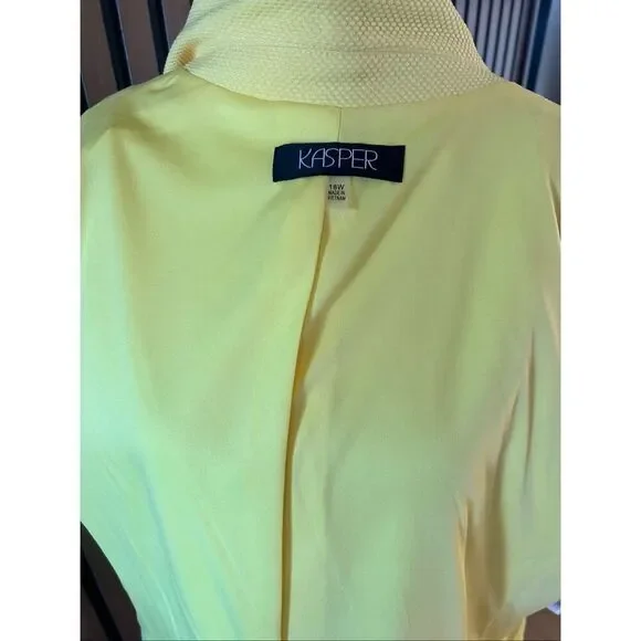 Kasper night yellow jacket blazer size 18W work attire work outfit NWT